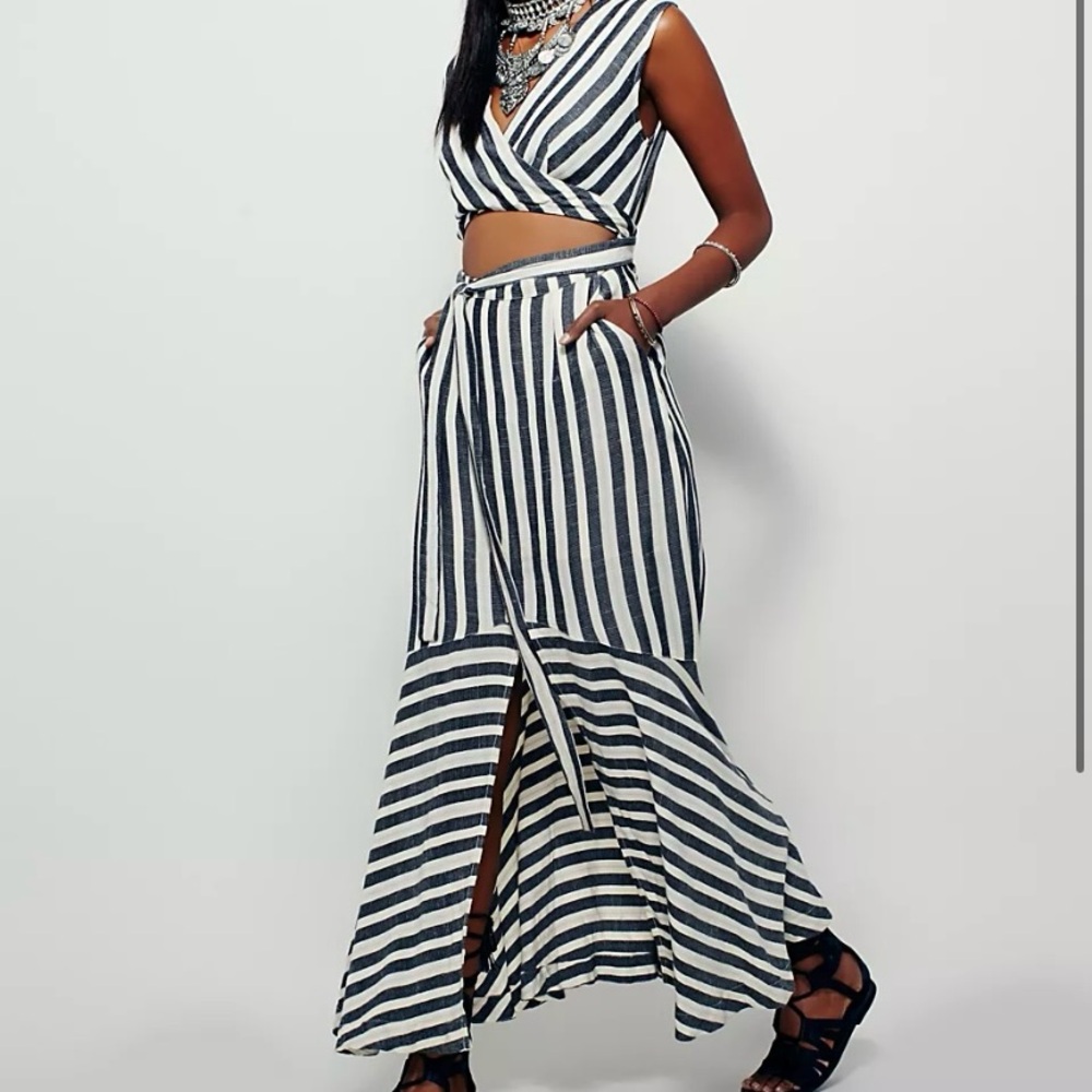 Free People LA Babe Striped Maxi Dress